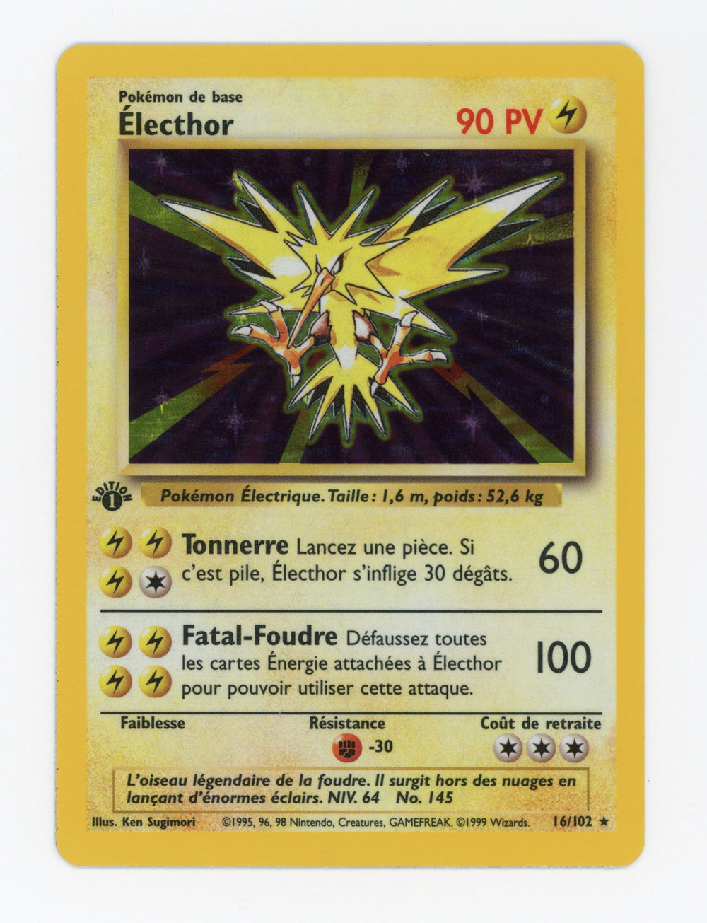 Zapdos — French|Rare|1st Edition|Holo — ID 17818