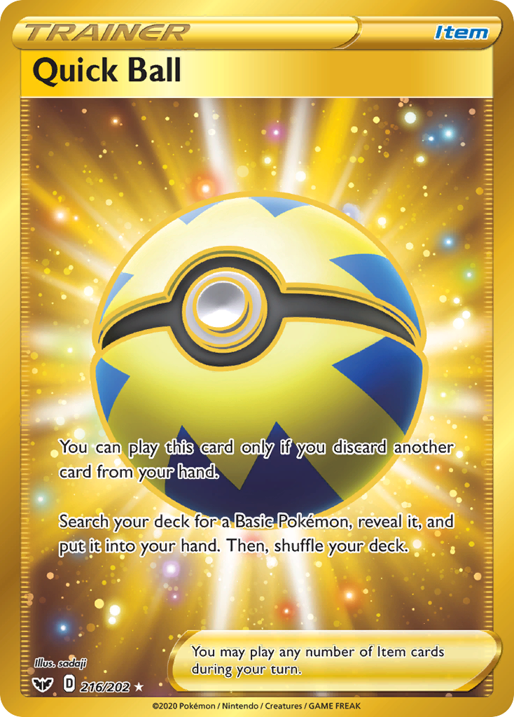 Quick Ball 216 202 Sword Shield Holofoil