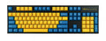 Leopold FC900R Yellow/Blue PD Double Shot PBT Black Case Mechanical Keyboard