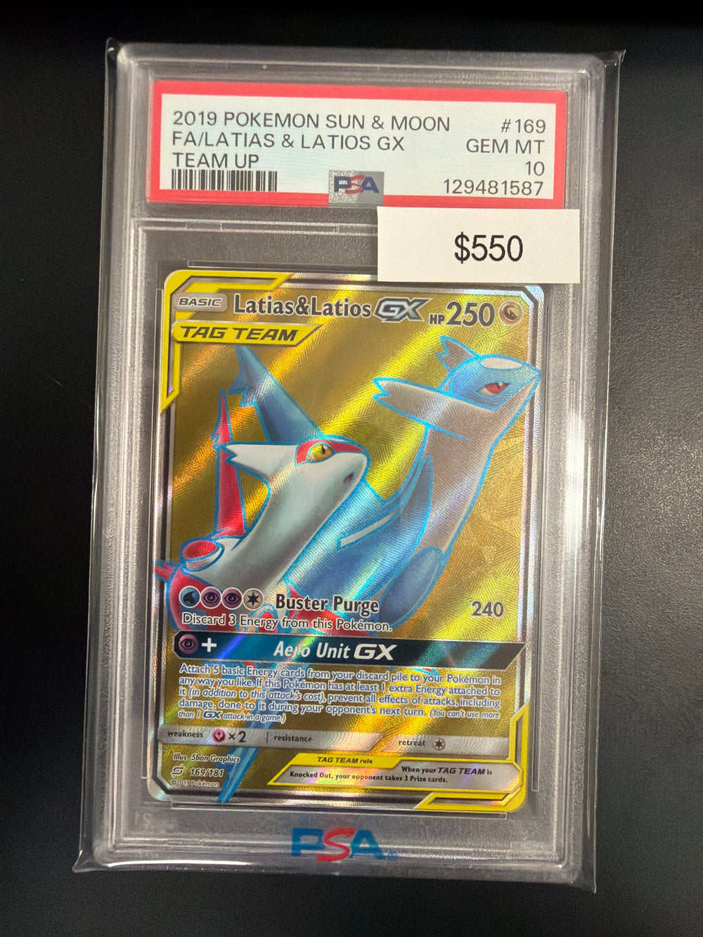 Pokemon Team Up Latias & Latios GX #169 PSA 10
