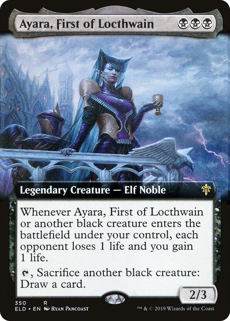 Ayara, First of Locthwain (ELD-350) - Throne of Eldraine: (Extended Art) Foil