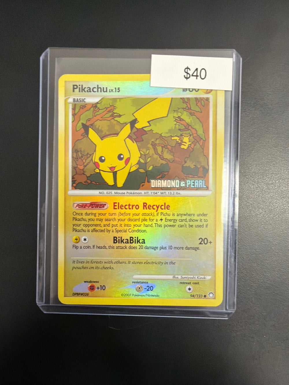 Pokemon Diamond & Pearl Pikachu Rev. Holo #94/123
