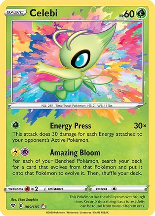 Celebi (9/185) - SWSH04 Vivid Voltage Holofoil