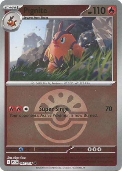 Pignite - Friend Ball - 030/217 - Uncommon [me025-030] [Reverse Holo]