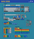 80Retros Win 1998 245 Key Cherry Profile PBT Keycap Set