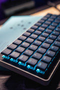 Tai-Hao Navy Blue THT Backlit 65 Key Double Shot PBT Low Profile Keycap Set