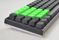 Tai-Hao Neon Green Row 2 Blank 4 Key OEM Profile TPR Rubber Keycap Set