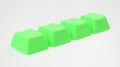 Tai-Hao Neon Green Row 2 Blank 4 Key OEM Profile TPR Rubber Keycap Set
