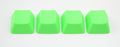 Tai-Hao Neon Green Row 2 Blank 4 Key OEM Profile TPR Rubber Keycap Set