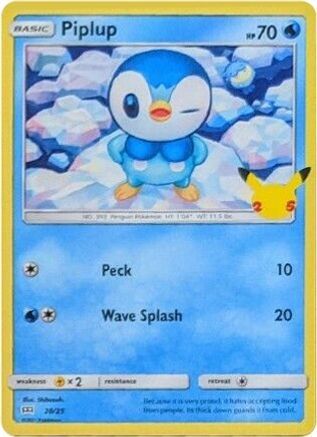 Piplup (20/25) - McDonalds 25th Anniversary Promos Holofoil