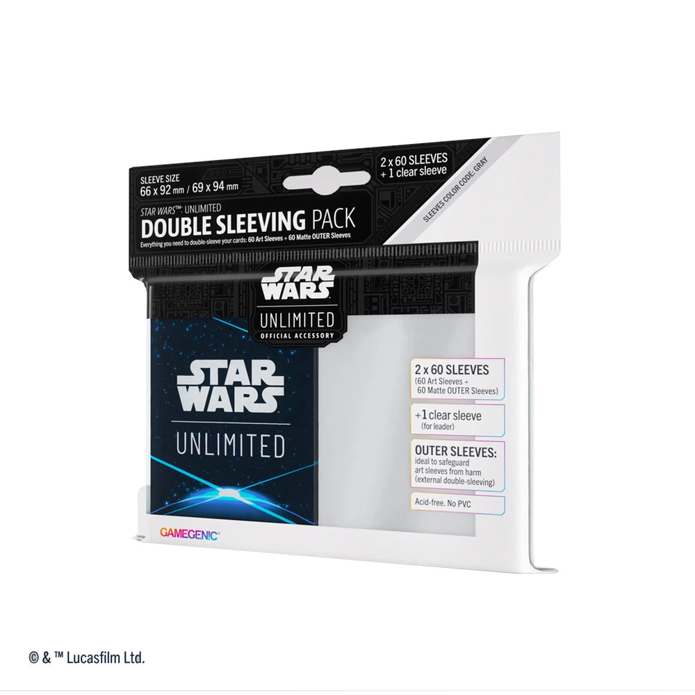 Star Wars Unlimited Art Card Sleeves Space Blue Double Sleeving Pack