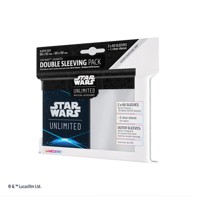 Star Wars Unlimited Art Card Sleeves Space Blue Double Sleeving Pack