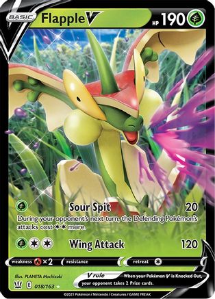 Flapple V (18/163) - SWSH05 Battle Styles Holofoil