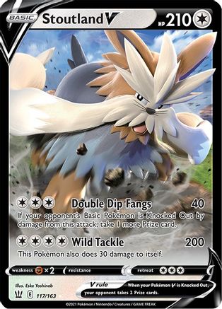 Stoutland V (117/163) - SWSH05 Battle Styles Holofoil