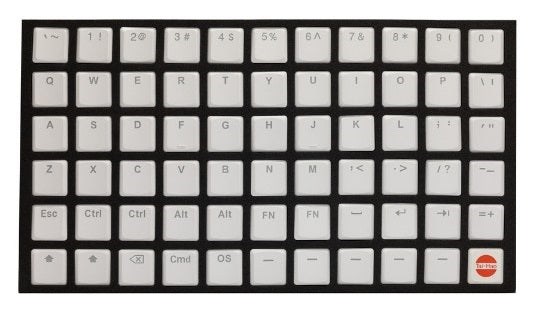 Tai-Hao White THT Backlit 65 Key Double Shot PBT Low Profile Keycap Set