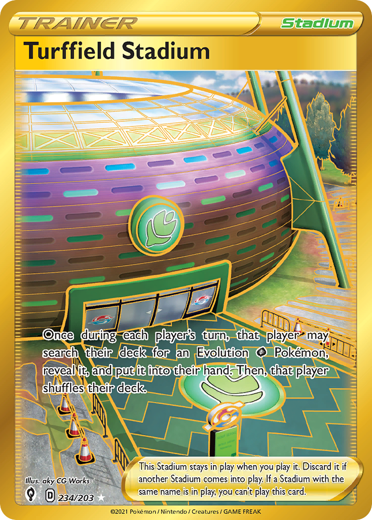 Turffield Stadium 234 203 Evolving Skies Holofoil