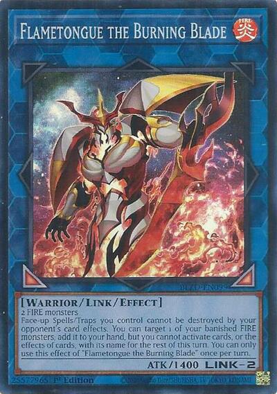 Flametongue the Burning Blade - BLZD-EN099 - Super Rare - 1st Edition