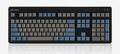Topre Realforce R3 Grey / Blue Wireless Keyboard