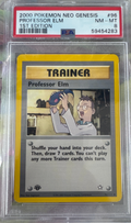 2000 POKEMON NEO GENESIS 1ST EDITION #96 PROFESSOR ELM 1ST EDITION PSA 8