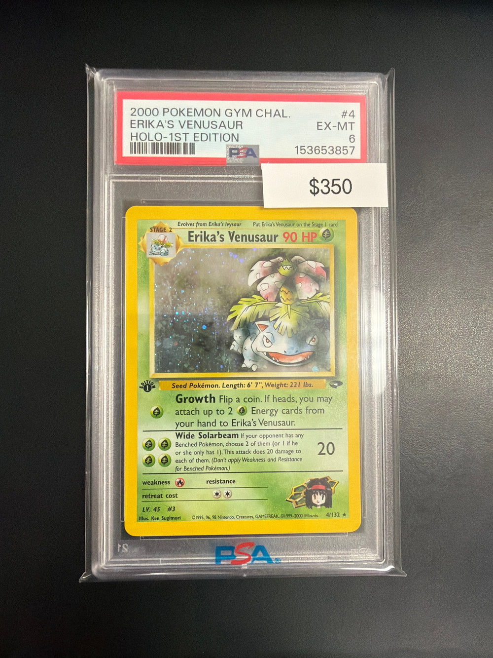 Pokemon Gym Challenge 1st Edition Erika's Venusaur #4 PSA 6