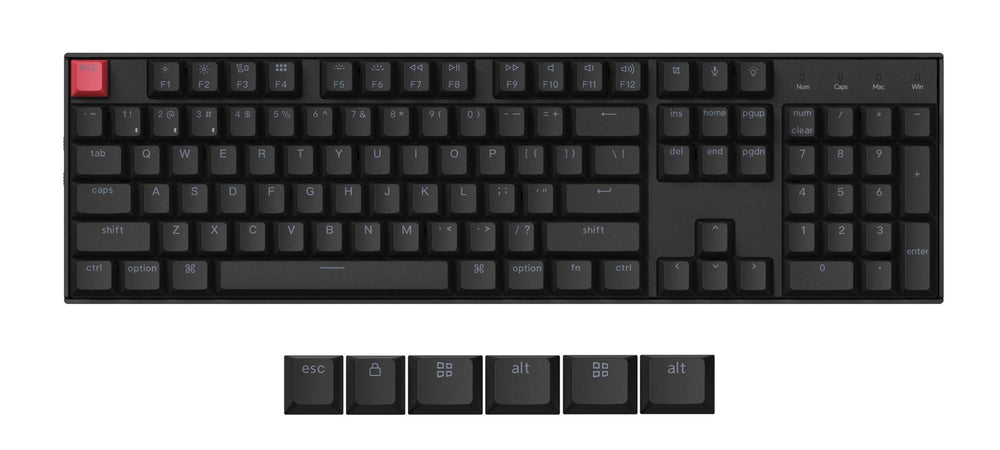 Keychron K10 QMK V2 Hotswap Wireless White LED Keyboard