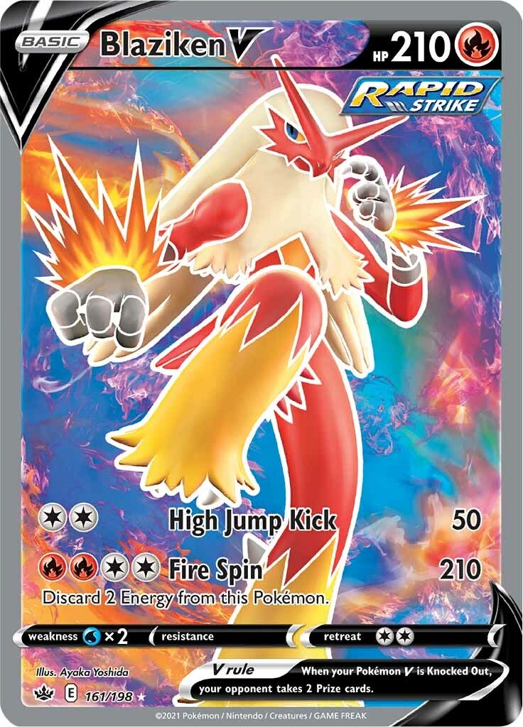 Blaziken V (Full Art) - 161/198 - (SWSH06: Chilling Reign)