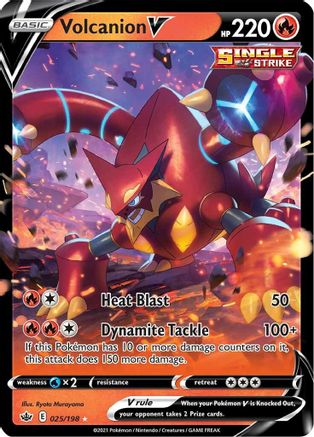 Volcanion V (25/198) - SWSH06 Chilling Reign Holofoil
