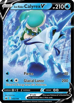 Ice Rider Calyrex V (45/198) - SWSH06 Chilling Reign Holofoil