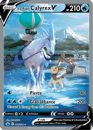 Ice Rider Calyrex V (Alternate Full Art) (164/198) - SWSH06 Chilling Reign Holofoil