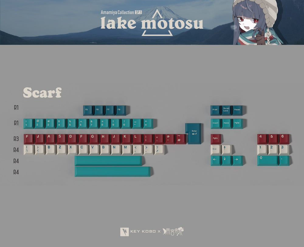 Key Kobo Motosu Lake Cherry Profile Double Shot ABS Keycap Set