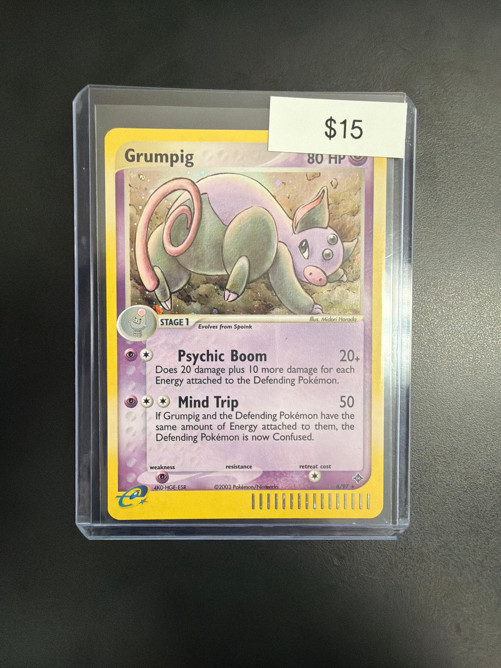 Pokemon Grumpig 6/97 Holo NM