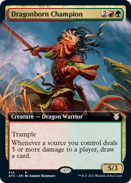 Dragonborn Champion (Extended Art) - 314 - (Commander: Adventures in the Forgotten Realms)