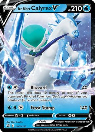 Ice Rider Calyrex V (SWSH130/307) - SWSH Sword & Shield Promo Cards Holofoil