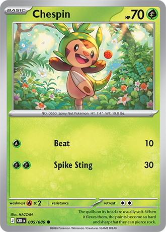 Chespin - 005/086 - Common [me04-005] [Non-Holo]