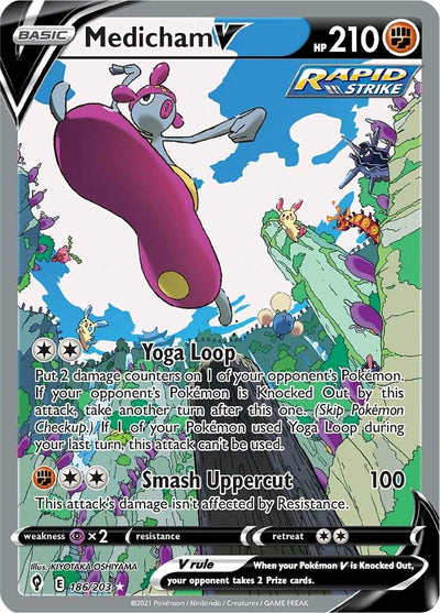 Medicham V (Alternate Full Art) - 186/203 - (SWSH07: Evolving Skies)