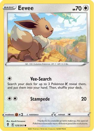 Eevee (125/203) - SWSH07 Evolving Skies Reverse Holofoil