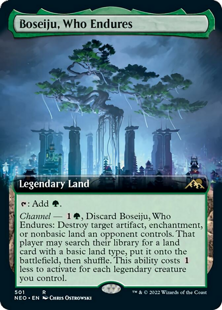 Boseiju, Who Endures (NEO-501) - Kamigawa: Neon Dynasty: (Extended Art)