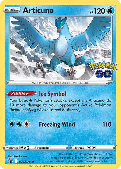 Articuno 24 78 Pokmon Go Holofoil