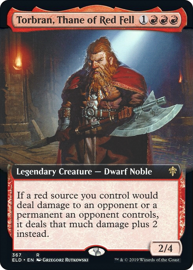Torbran, Thane of Red Fell (ELD-367) - Throne of Eldraine: (Extended Art) Foil