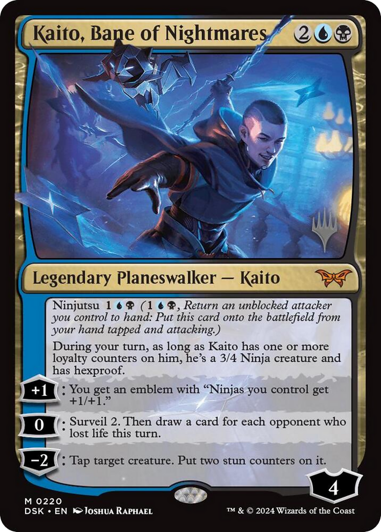 Kaito, Bane of Nightmares (PPDSK-220P) - Duskmourn: House of Horror Promos Foil
