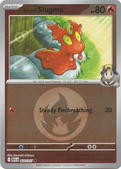 Ethan's Slugma - Energy Symbol Pattern - 023/217 - Common [me025-023] [Reverse Holo]