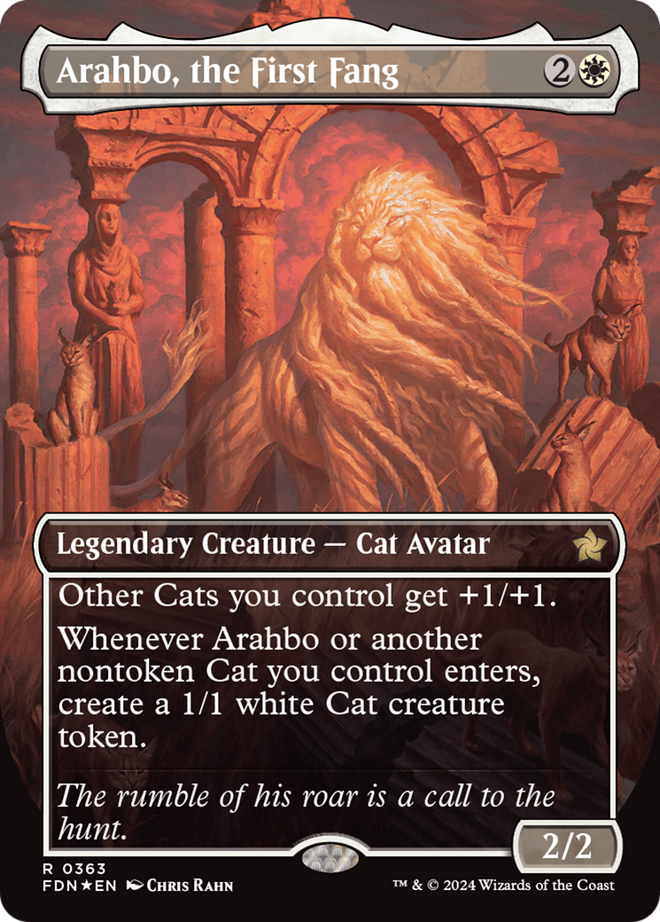 Arahbo, the First Fang (FDN-363) - Foundations (Borderless) Foil