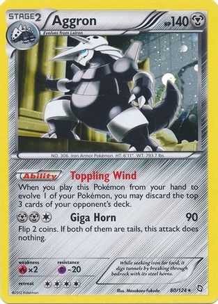 Aggron (Cosmos Holo) (80/124) - Blister Exclusives Holofoil