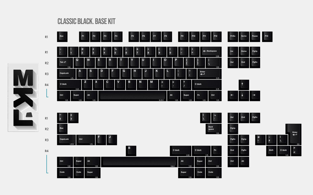 MKL Keycap Set - Classic Black (WoB)