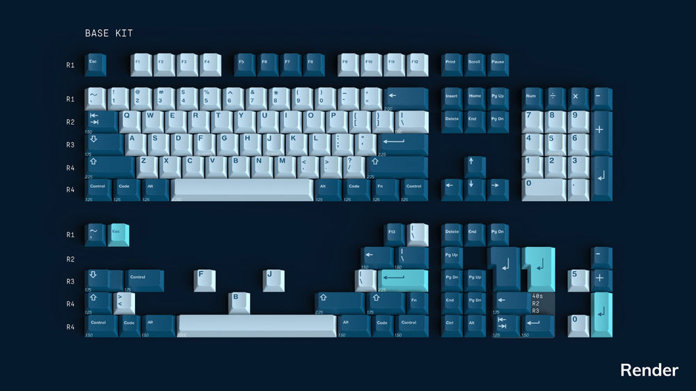 GMK Nightlight Cherry Profile Double Shot ABS Keycap Set