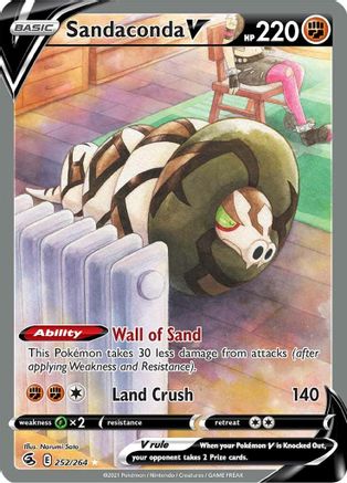 Sandaconda V (Alternate Full Art) (252/264) - SWSH08 Fusion Strike Holofoil