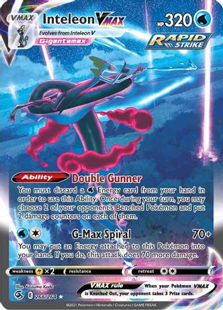 Inteleon VMAX (Alternate Art Secret) (266/264) - SWSH08 Fusion Strike Holofoil