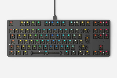 Glorious PC GMMK Customizable / Barebones ISO TKL RGB LED Mechanical Keyboard None