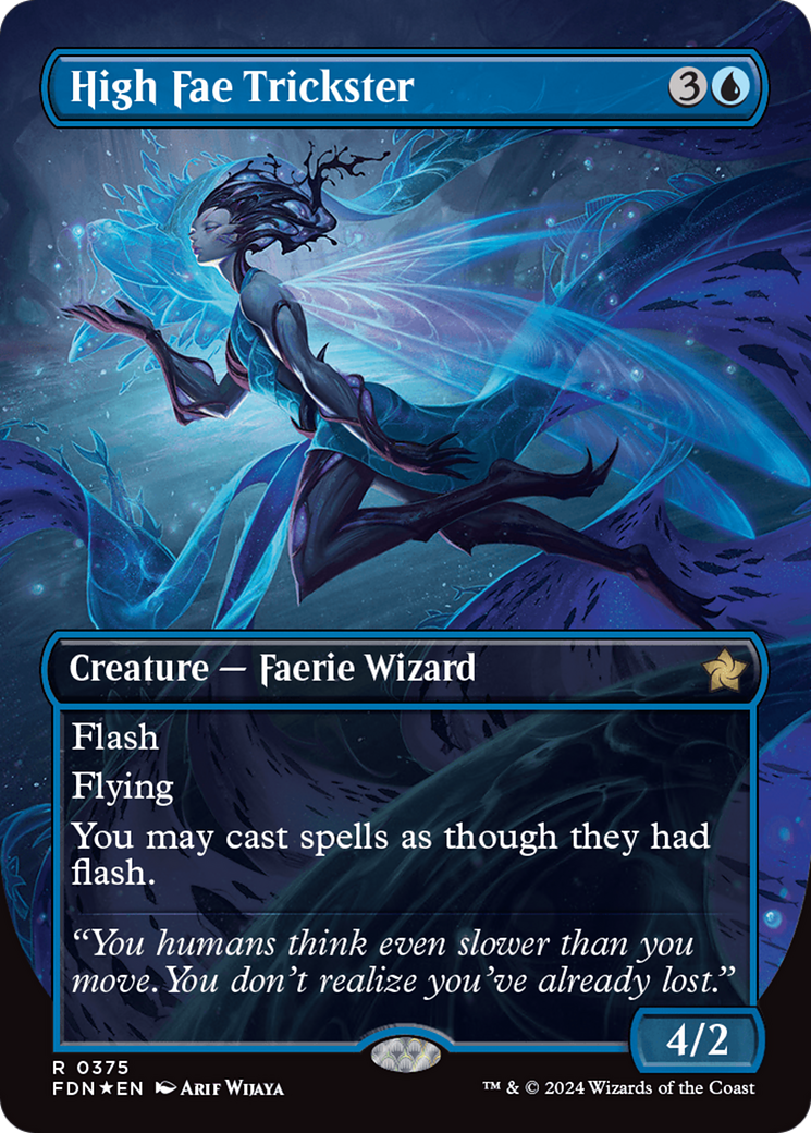 High Fae Trickster (FDN-375) - Foundations (Borderless) Foil