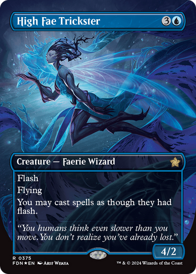 High Fae Trickster (FDN-375) - Foundations (Borderless) Foil
